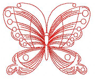 Butterfly Redwork