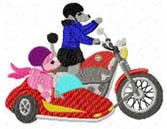 Poodles on Motorcycle Date