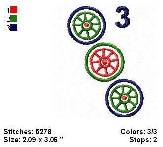 Mah Jongg Tile Wheel 3